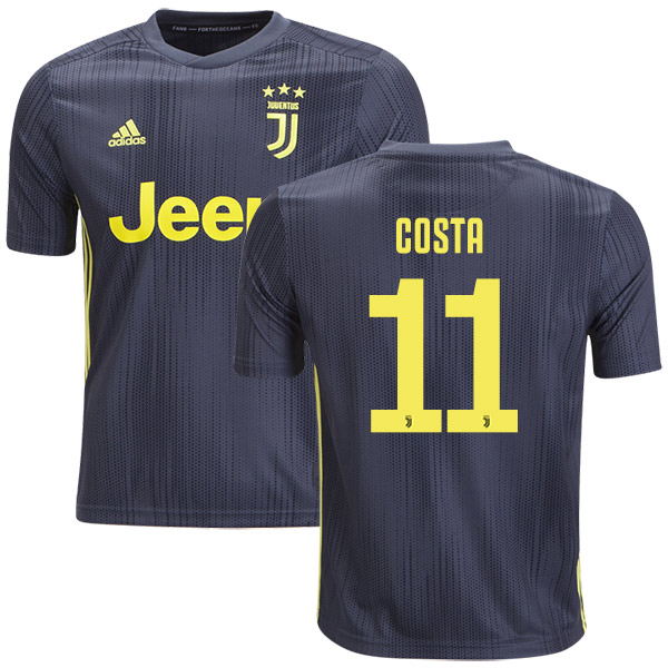 Douglas Costa Juventus FC Adidas Dark Carbon Short Shirt : 18/19 Serie A Club #11 Youth Authentic Third Soccer Jersey